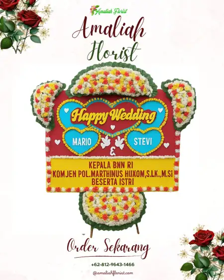 Papan Bunga Pernikahan Rendang